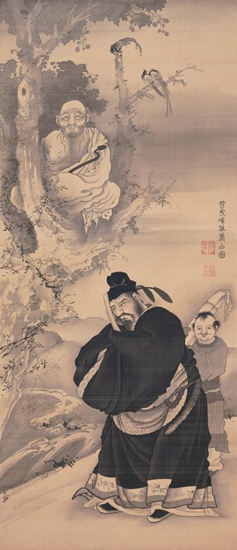 Zen Encounter: Niaoke Daolin and Bai Juyi, Soga Shōhaku, second half 18th century