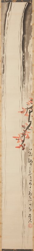 Waterfall with Autumn Leaves, Fukuda Kodōjin, first half of 20th century