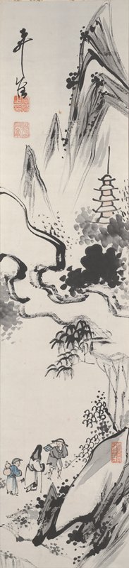 Paying a Visit among Valleys and Mountains, Doi Gōga, second half 19th century