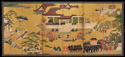 Autumn and Winter [left of the pair Scenes from the Tale of Genji in the Four Seasons], mid 17th century