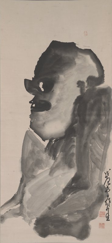 Rock in the Shape of an Arhat, Doi Gōga, 1868