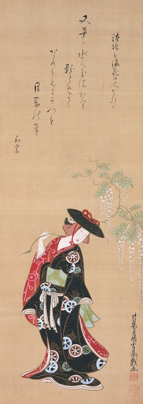 Wisteria Maiden, Tsukioka Settei, second half 18th century
