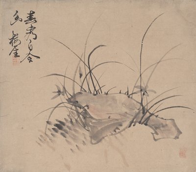 Orchid and Rock, Totoki Baigai, late 18th–early 19th century