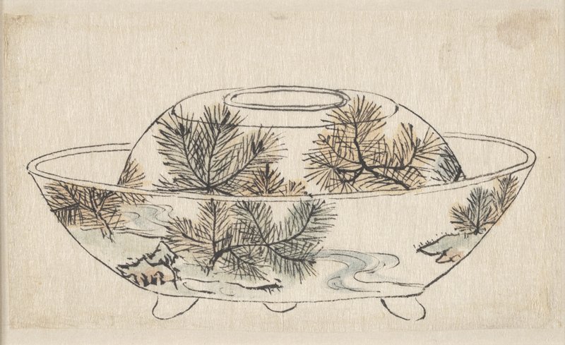 Design for Covered Bowl, Yamamoto Baiitsu, first half 19th century