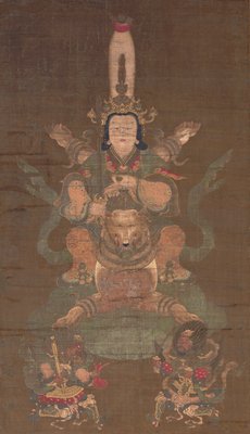 Dokumentasi “Dakiniten, the Buddhist Manifestation of the Shinto Deity Inari”; Hanging scroll, ink and color on silk. Minneapolis Institute of Art.