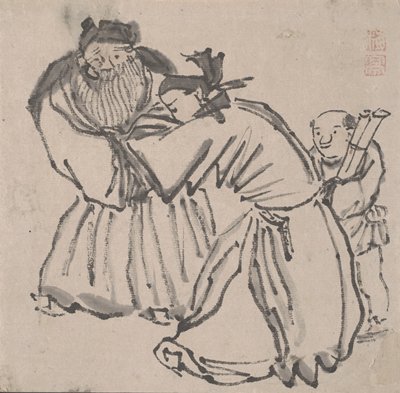 Scholars Meet to Look at Paintings, Ki Baitei, late 18th–early 19th century