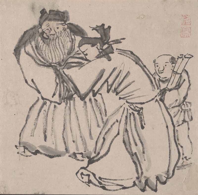 Scholars Meet to Look at Paintings, Ki Baitei, late 18th–early 19th century