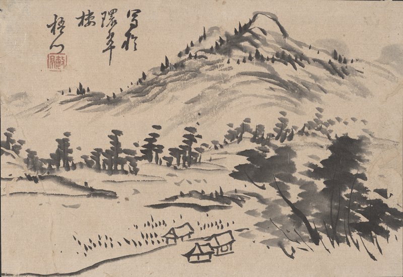 Small Ink Landscape, Miura Gomon, mid 19th century