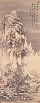 Winter Landscape, after a Yuan Master, Nukina Kaioku, 1838