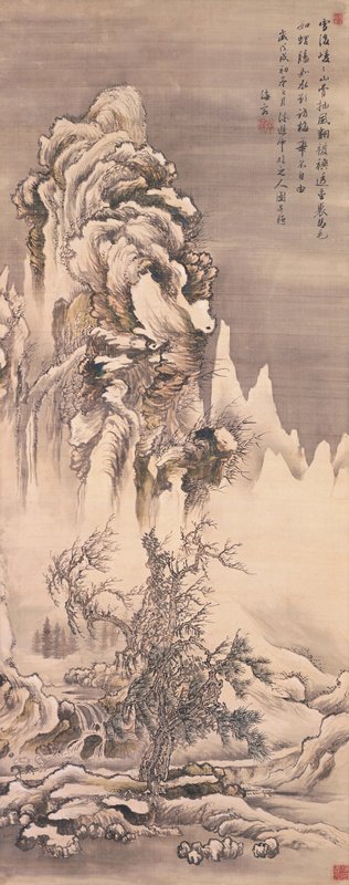 Winter Landscape, after a Yuan Master, Nukina Kaioku, 1838