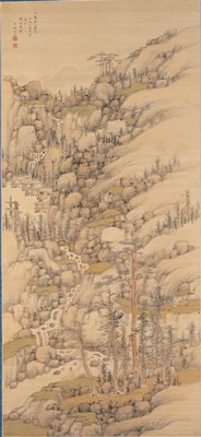 Landscape with a Man Seated by a Stream, Nakabayashi Chikutō, 1829