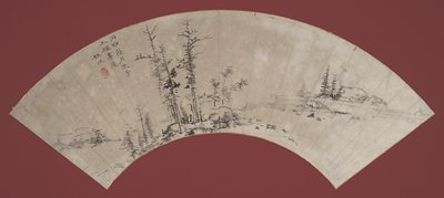 Landscape in the Manner of Ni Zan, Yamamoto Baiitsu, 1836