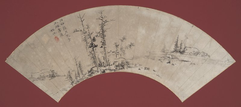 Landscape in the Manner of Ni Zan, Yamamoto Baiitsu, 1836