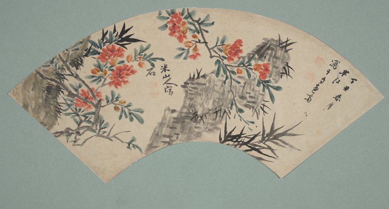 Rocks and Flowers, Okada Beisanjin, 1817