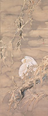 Egrets in Snow, Tsubaki Chinzan, mid 19th century
