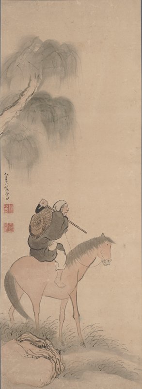 Farmer on a Horse, Yokoi Kinkoku, 1790