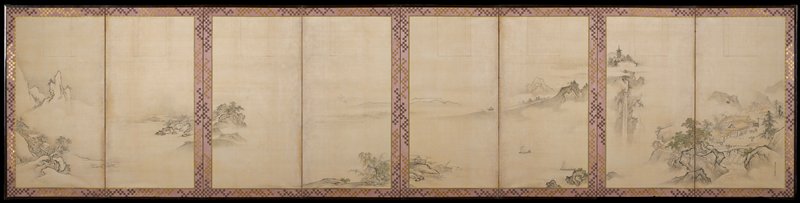 Eight Views of the Xiao and Xiang Rivers, Kano Tan'yū, 1663