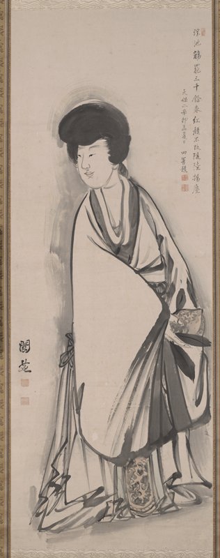 Female Chinese Immortal Ma Ku, Hayashi Rōen, c. 1800 (1831 inscription)