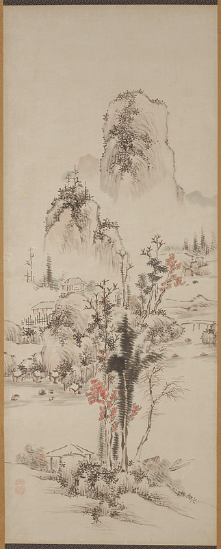 Landscape in the Manner of Ni Zan, Urakami Shunkin, first half 19th century