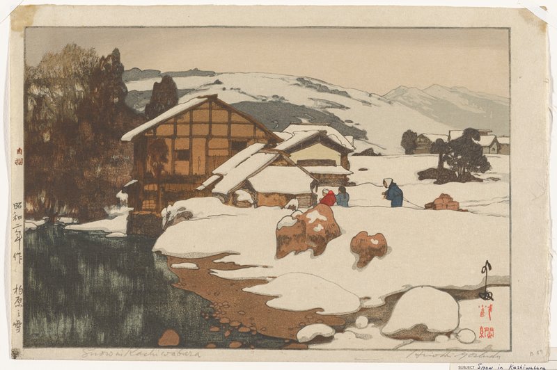 Snow in Kashiwabara, Yoshida Hiroshi, 1927