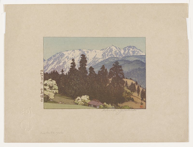 Hakuba and Yarigadake, Yoshida Hiroshi, 1929