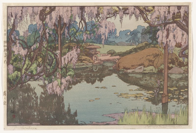 Wisteria Garden, Yoshida Hiroshi, 1935