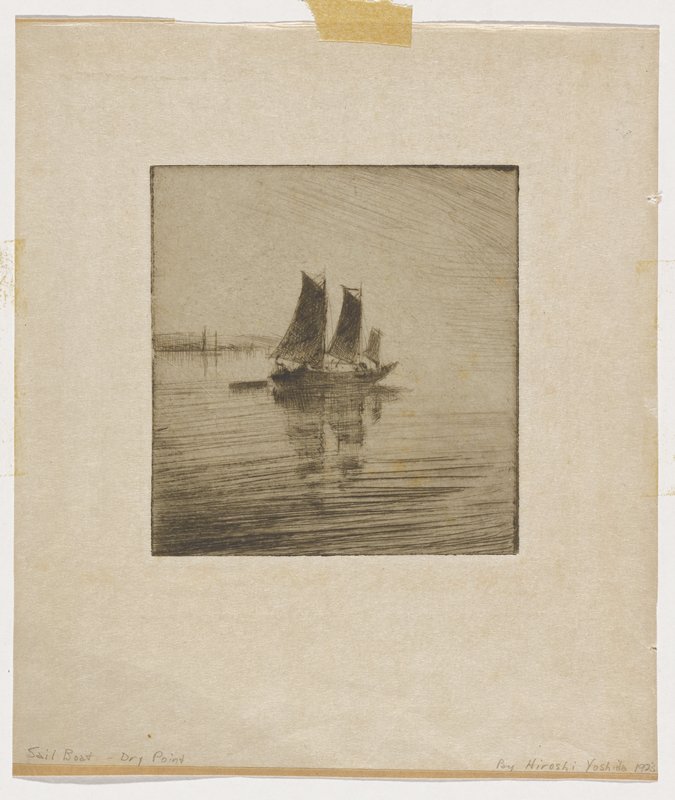 Sail Boat, Yoshida Hiroshi, 1923