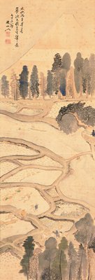 Rice Paddies and Fuji, after Taiga, Okada Beisanjin, 1816