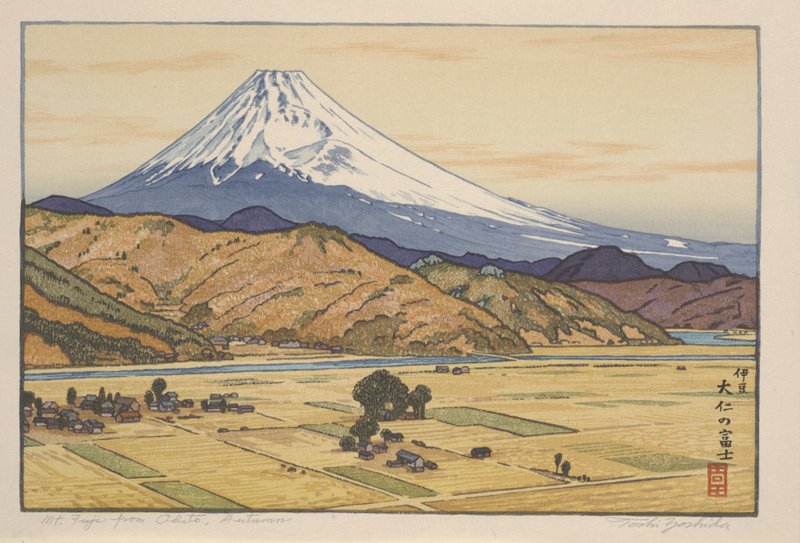 Mt. Fuji from Ohito, Autumn, Yoshida Tōshi, 1962