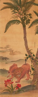Dokumentasi “Lions”; Hanging scroll, ink and color on silk. Minneapolis Institute of Art.
