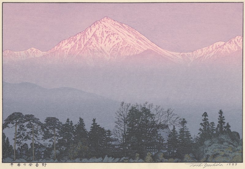 Early Spring in Azumino, Yoshida Tōshi, 1989