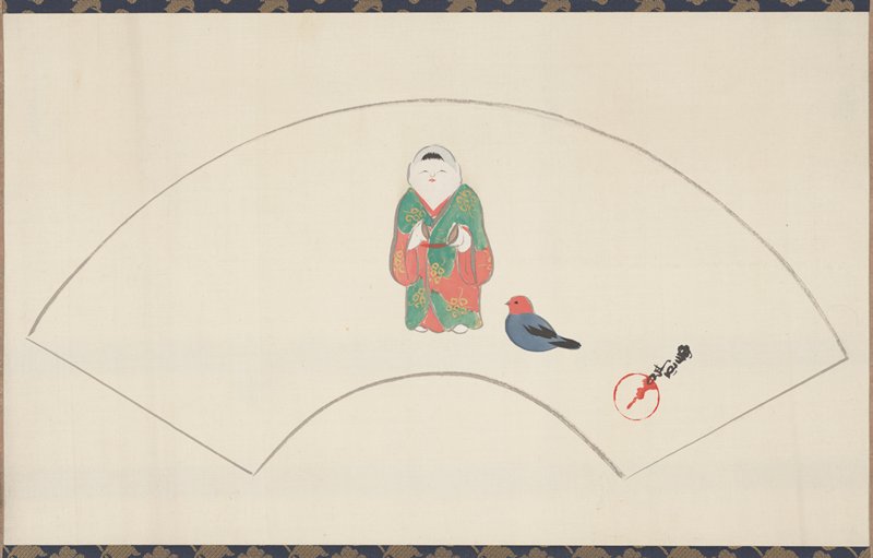 Folding Fan with Fushimi Doll, Камисака Сэкка, 1920–1930-е