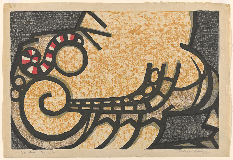 Snake, Mexico, Yoshida Hodaka, 1955