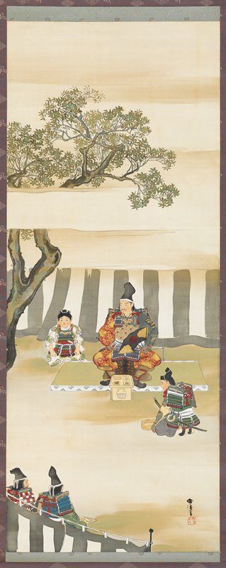 Kusunoki Masashige before the Battle at Minato River, Камисака Сэкка, ок. 1918