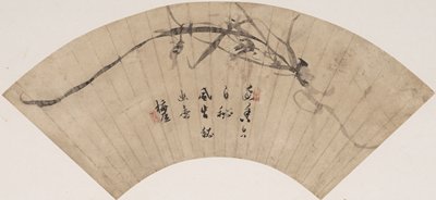 Orchid and Poetic Couplet, Totoki Baigai, late 18th–early 19th century