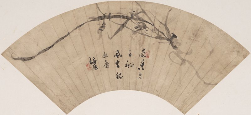 Orchid and Poetic Couplet, Totoki Baigai, late 18th–early 19th century
