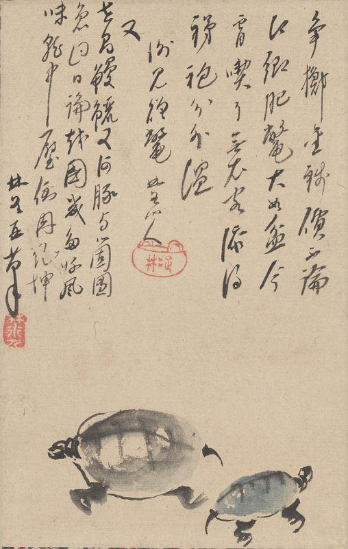 Two Turtles, Hosokawa Rinkoku, first half 19th century