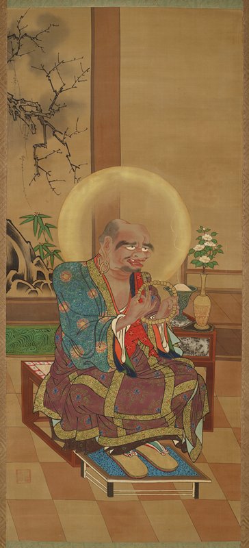 Badara (Bhadra), the Sixth of the Sixteen Arhats, Kano Kazunobu, 1850