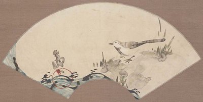 Wagtail and Waves, Nakamura Hōchū, early 19th century