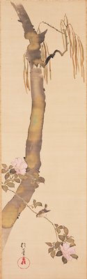 Wren on Camellia Branch, Sakai Hōitsu, after 1824