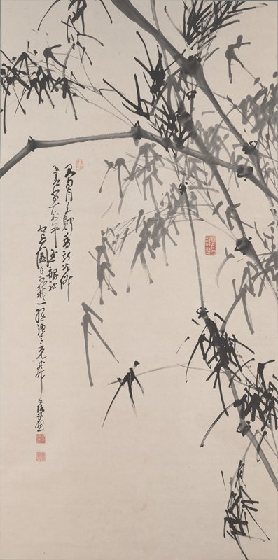 Bamboo and Poem, Doi Gōga, second half 19th century