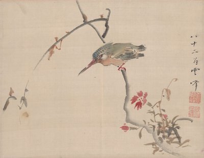 Kingfisher on a Branch, Ōoka Unpō, c. 1851