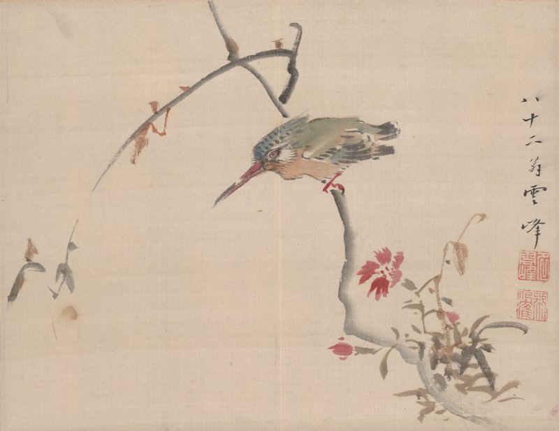 Kingfisher on a Branch, Ōoka Unpō, c. 1851