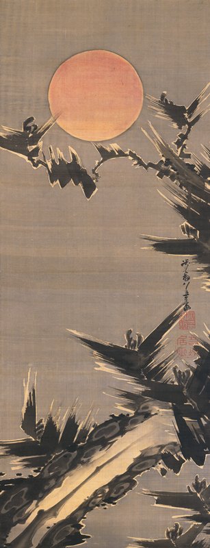New Year's Sun and Old Pine Tree, Itō Jakuchū, 1800