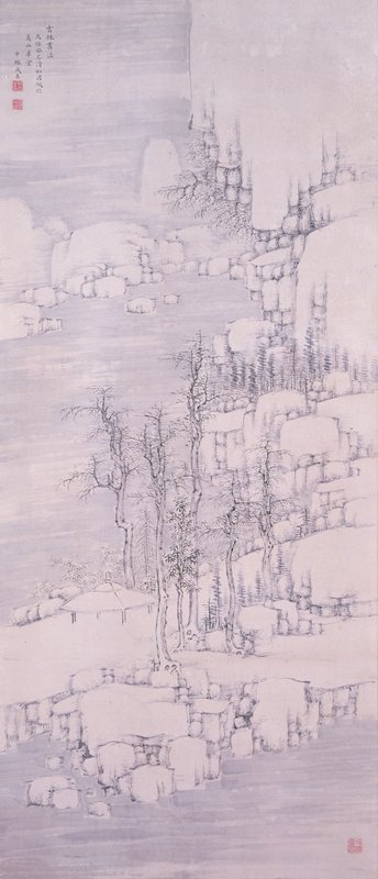 Winter Landscape in the Manner of Ni Zan, Nakabayashi Chikutō, 1833, 4th lunar month