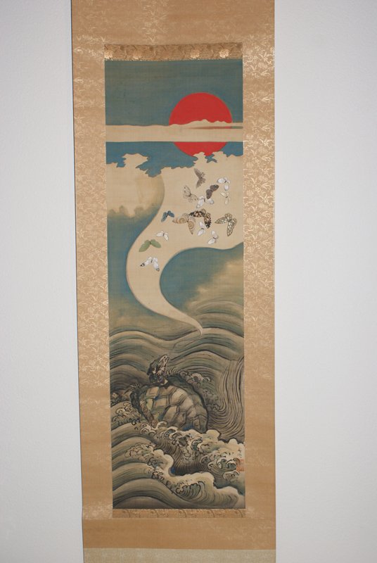 Turtle Blowing Out Butterflies, Tani Bunchō, first half 19th century