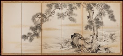 Three Friends of Winter [right of a pair], Yamamoto Baiitsu, first half of 19th century