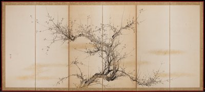 Three Friends of Winter [left of a pair], Yamamoto Baiitsu, first half of 19th century