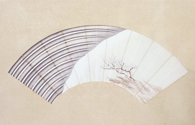 Fish Trap, Waves, Rocks [one of a pair], Suzuki Kiitsu, first half 19th century