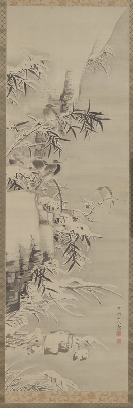 Birds in Snow, Nakabayashi Chikutō, mid 19th century